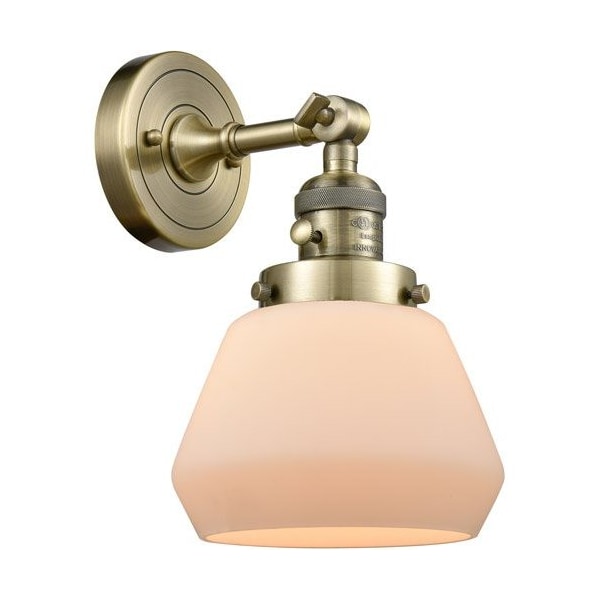 One Light Sconce With A High-Low-Off Switch.